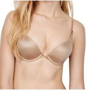 Victoria Secret Bombshell Plunge Beige Bra 32B